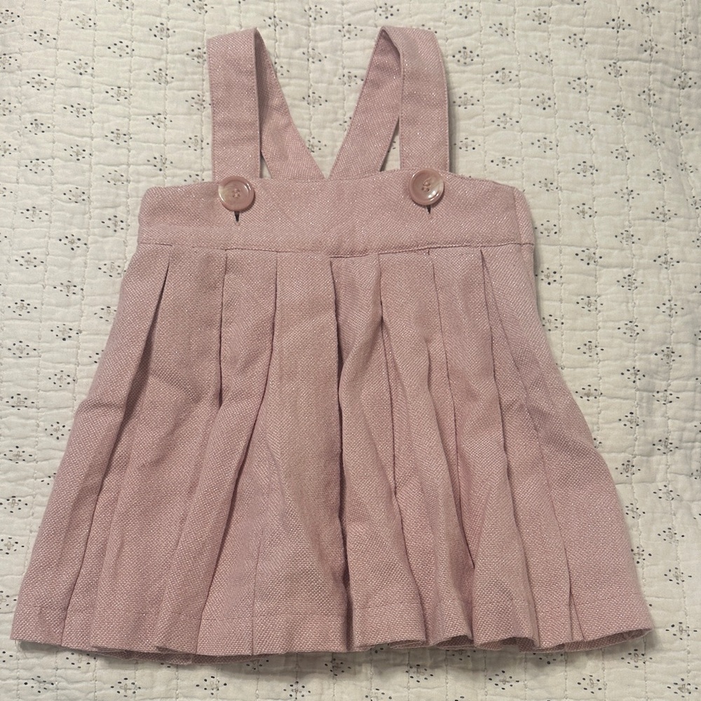 H&M Dusty Pink Pinafore Dress with Buttons